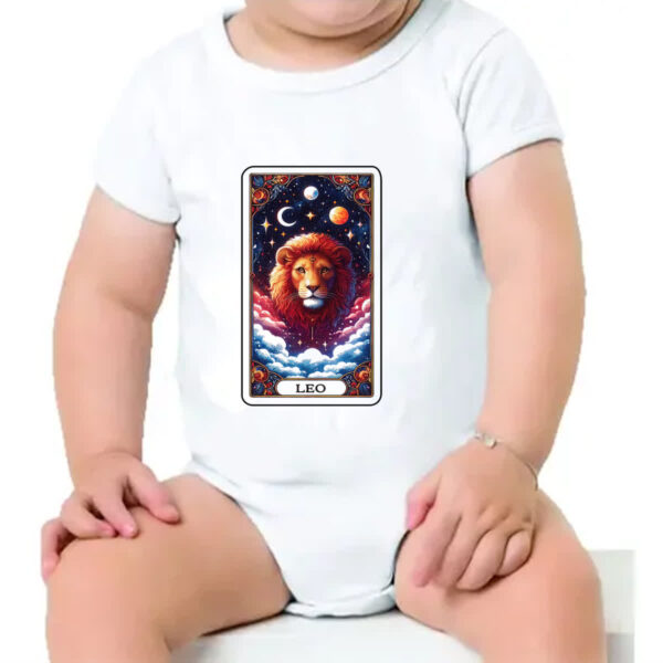 Body infantil Signo Carta Taro Leao - Imagem 4