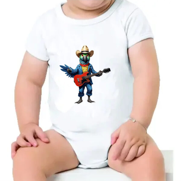 Body infantil Papaguaio guitarrista - Imagem 4