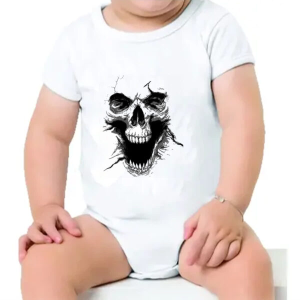 Body infantil Caveira 3D - Imagem 4