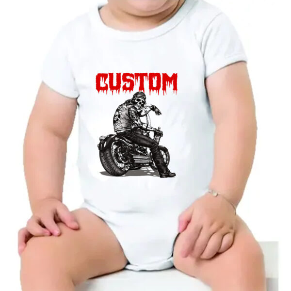 Body infantil Moto Skull Custom - Imagem 4