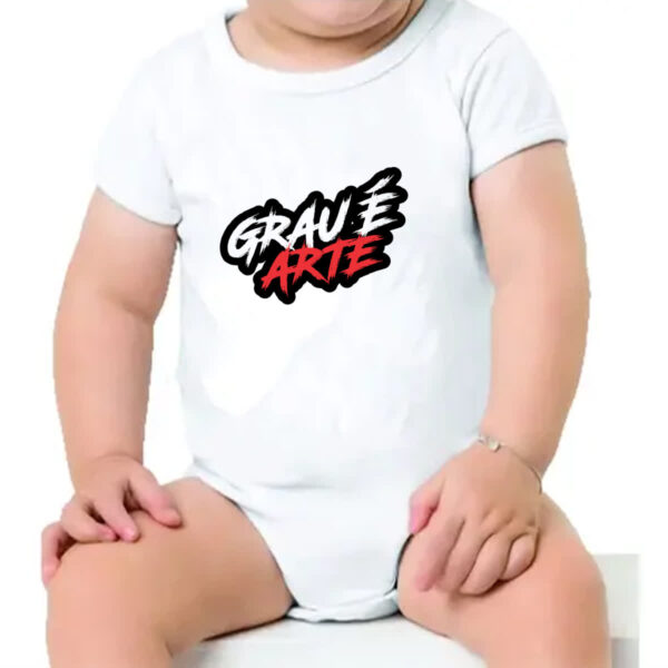 Body infantil Grau e arte - Imagem 4