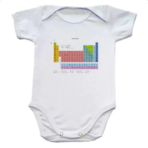 Body infantil Tabela periodica colorida