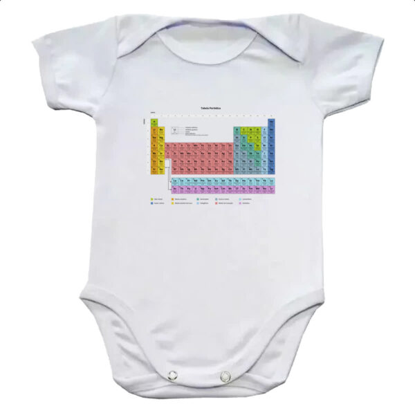 Body infantil Tabela periodica colorida