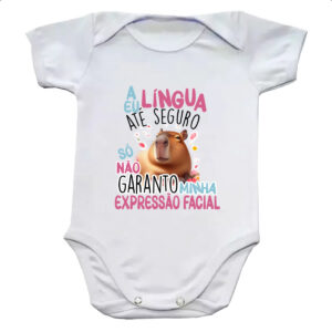 Body infantil Capivara lingua eu seguro