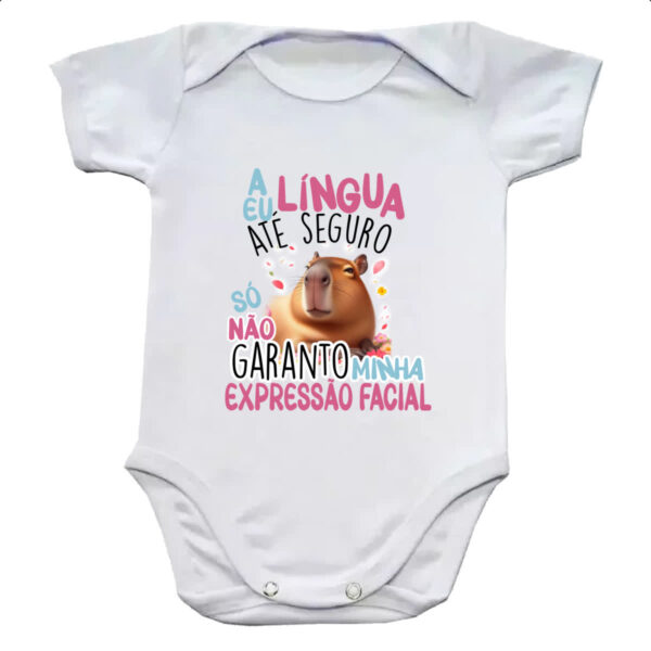 Body infantil Capivara lingua eu seguro