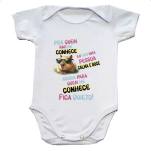 Body infantil Capivara me conhece