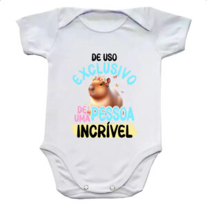 Body infantil Capivara uso exclusivo especial