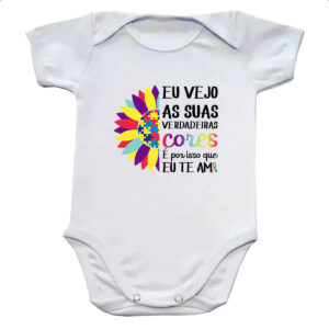 Body infantil Autismo verdadeira cores