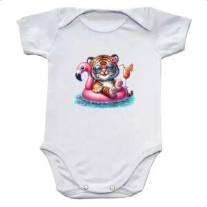 Body infantil Tigre na boia