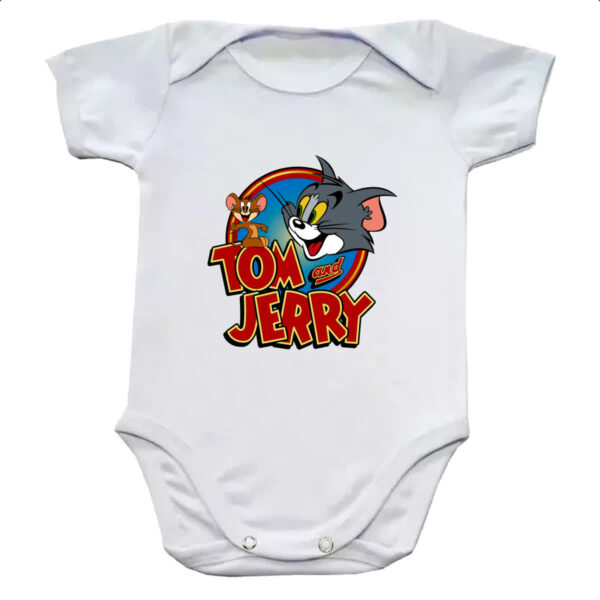 Body infantil Tom e Jerry Logo Classico