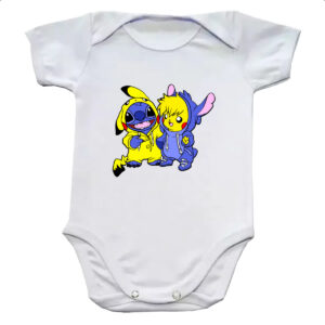 Body infantil Stitch and Pikachu
