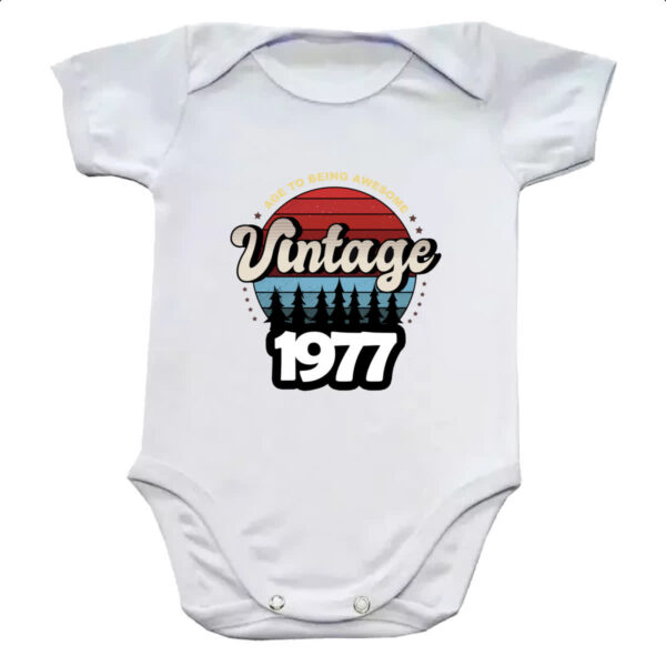 Body infantil Vintage being awesome 1977