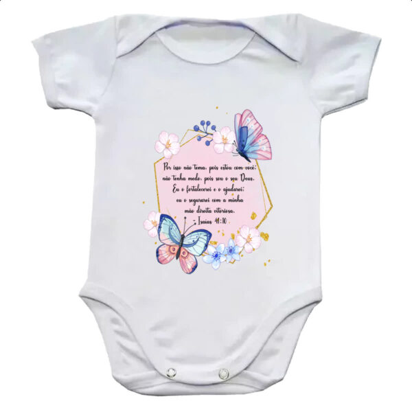 Body infantil Versiculo Moldurado por isso nao tema