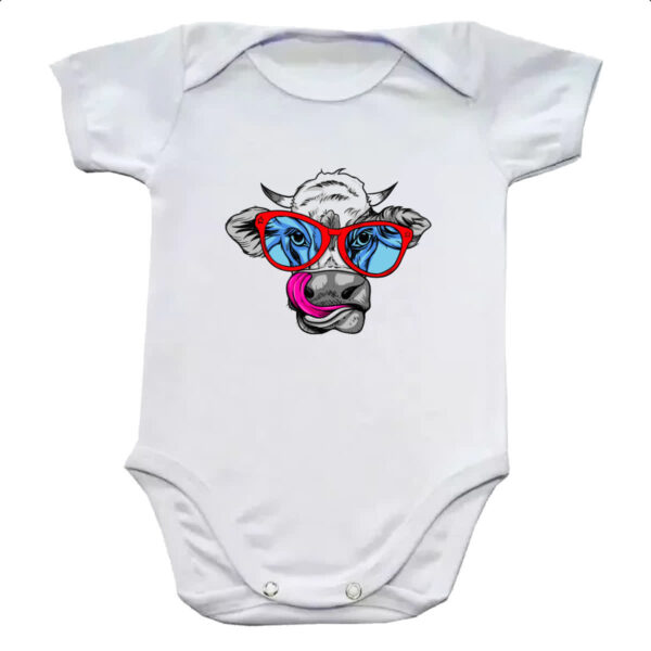Body infantil Vaca Doida Lambendo Oculos Vermelhos