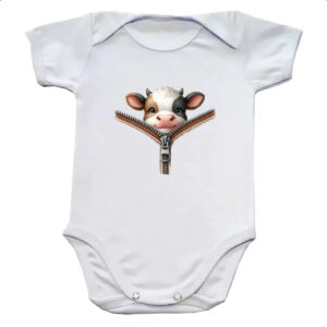 Body infantil Vaca no ziper