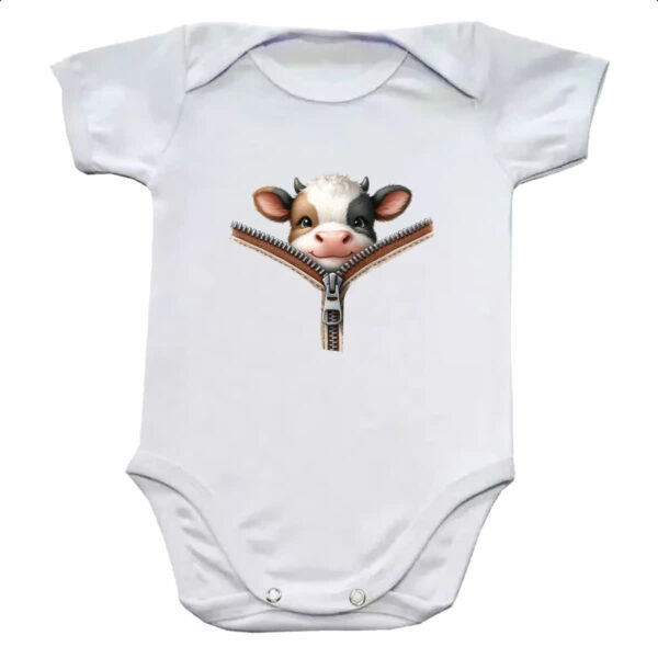 Body infantil Vaca no ziper