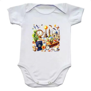 Body infantil Viagem passaporte turismo