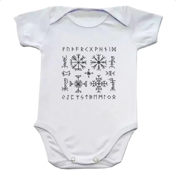 Body infantil Viking simbolos runicos