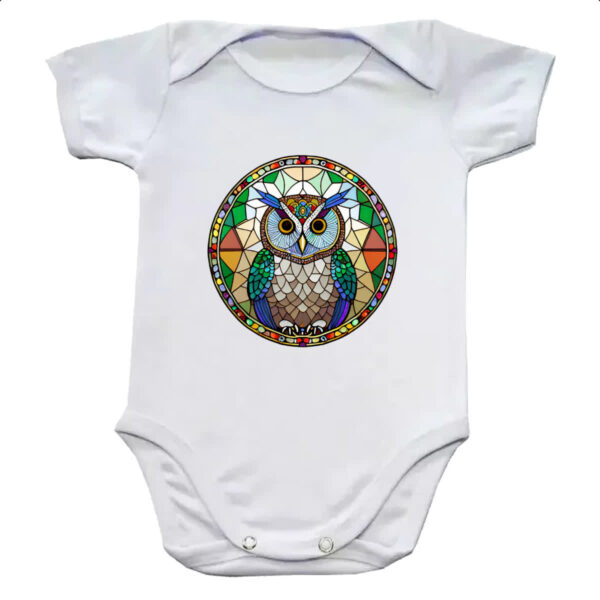 Body infantil Vitral Coruja