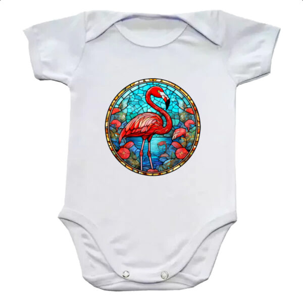 Body infantil Vitral Flamingo
