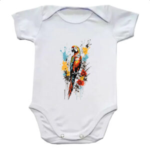 Body infantil Arara splash art