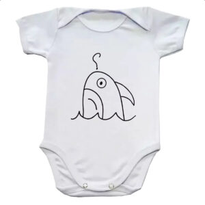 Body infantil Tubarao indeciso desenho infantil