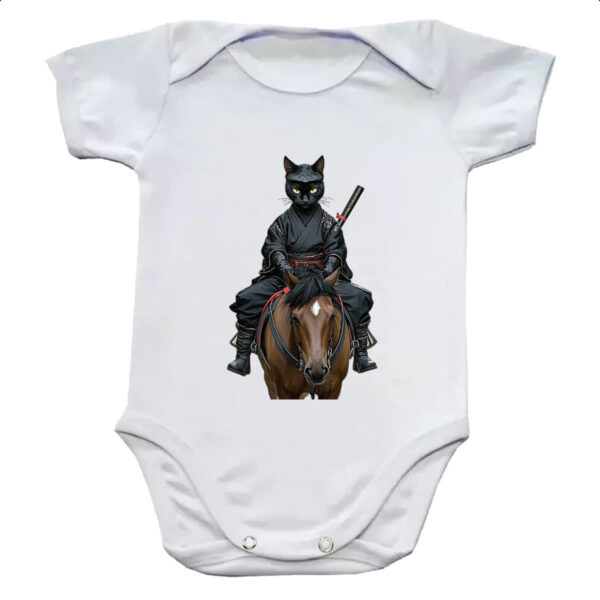 Body infantil Gato preto samurai