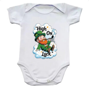 Body infantil Leprechaun cheio de sorte