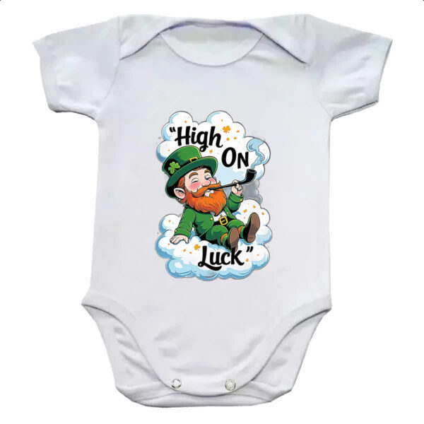 Body infantil Leprechaun cheio de sorte