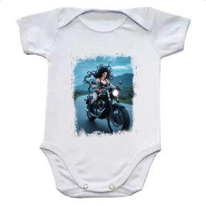 Body infantil Medusa andando de moto