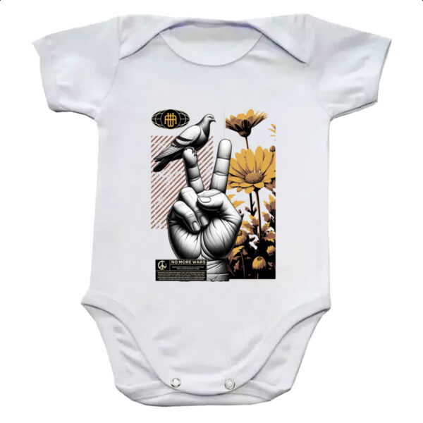 Body infantil No more wars peace and bird