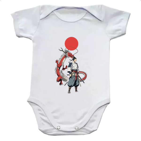 Body infantil Samurai Dragao sol nascente