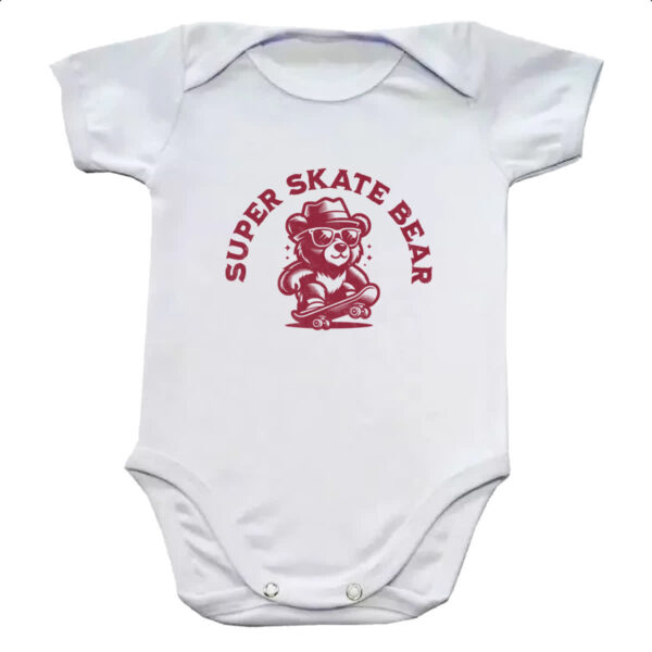 Body infantil Urso super skate