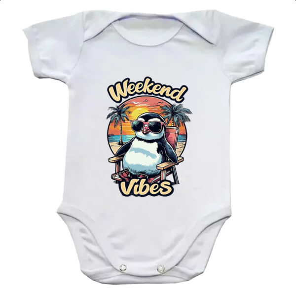 Body infantil Pinguim Weekend Vibes