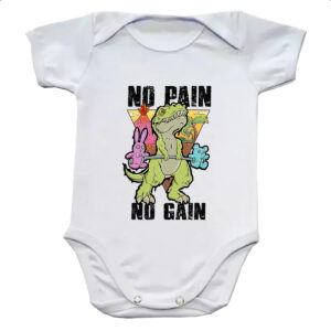 Body infantil Dinossauro No Pain No Gain