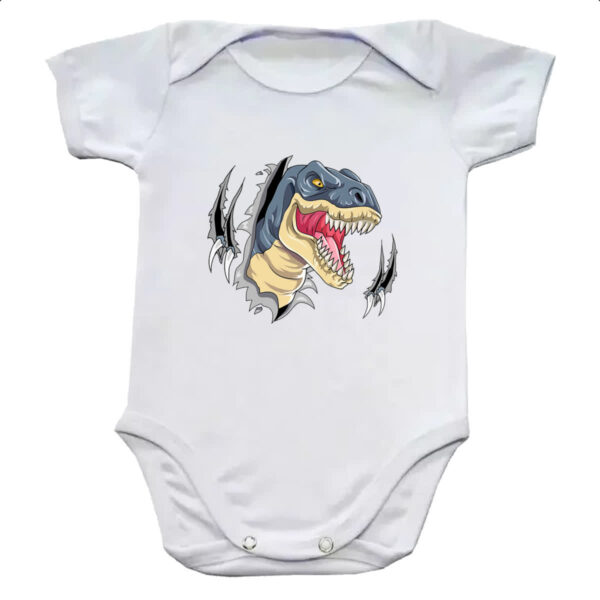 Body infantil T-Rex rasgando a camisa