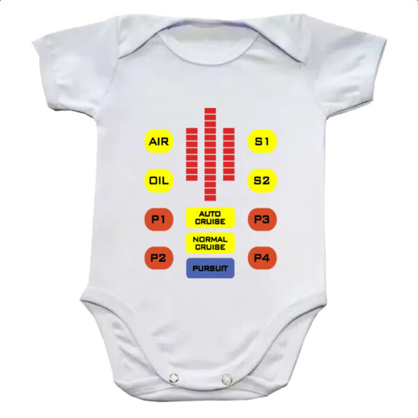 Body infantil Super Maquina Kitt Painel Nostalgia
