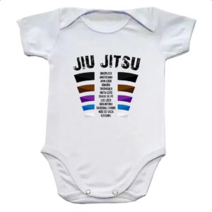 Body infantil Jiu Jitsu faixas e golpes