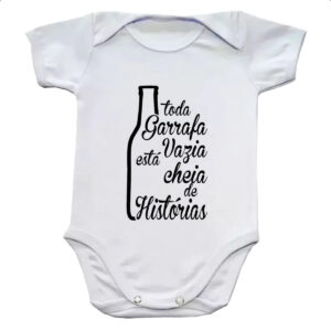 Body infantil Toda Garrafa Vazia  tem Historia
