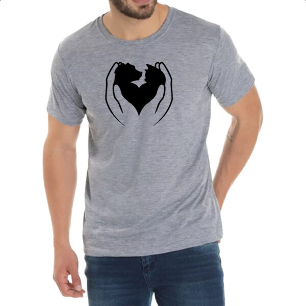 Camiseta Cinza Adocao Pet carinho - Imagem 2