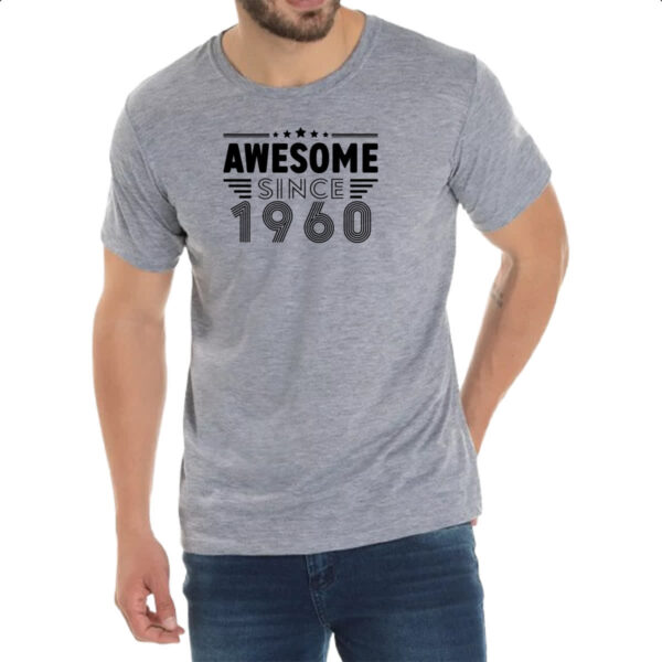 Camiseta Cinza Awesome since 1960 - Imagem 2
