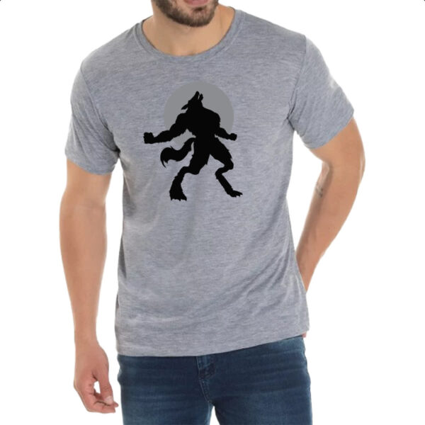 Camiseta Cinza Lobisomen ao luar - Imagem 2