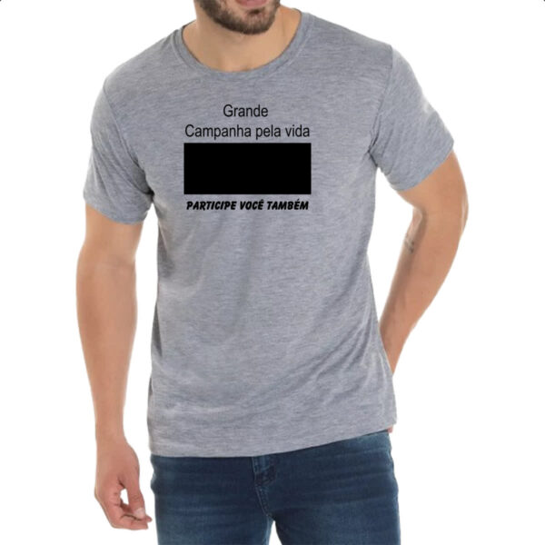 Camiseta Cinza Campanha cuide da sua vida - Imagem 2