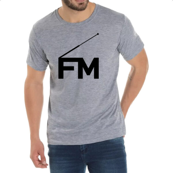 Camiseta Cinza FM Frequencia Modulada - Imagem 2