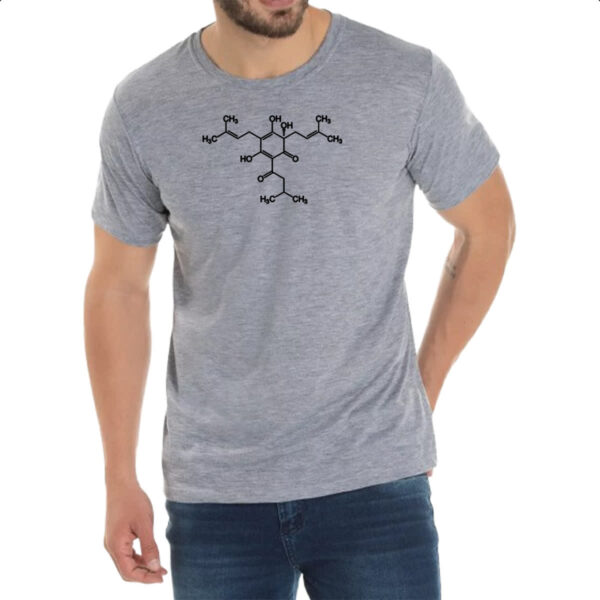 Camiseta Cinza Formula quimica da cerveja - Imagem 2