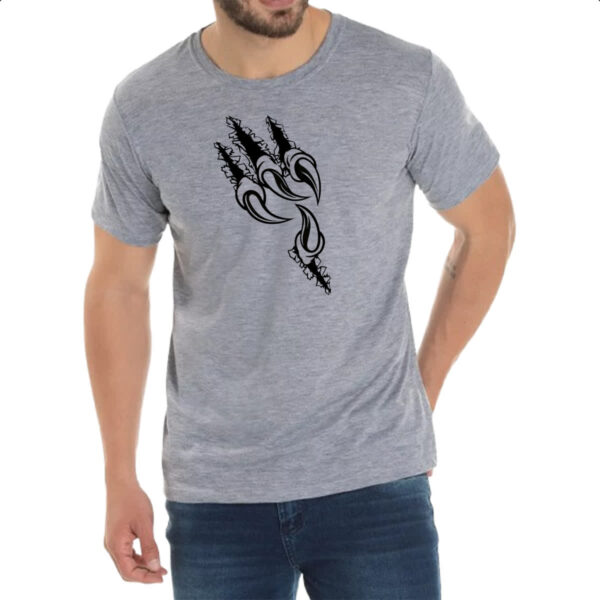 Camiseta Cinza Garras de aguia rasgando - Imagem 2