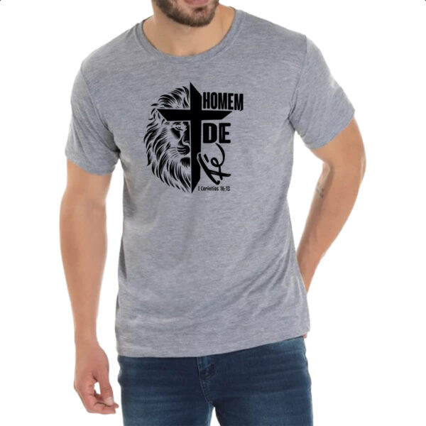 Camiseta Cinza Gospel 1 Corintios 16.13 - Imagem 2