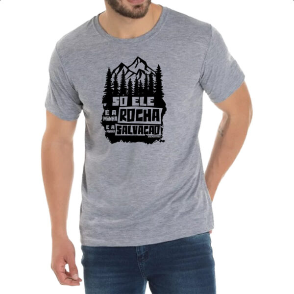 Camiseta Cinza Gospel Salmos 62.2 - Imagem 2