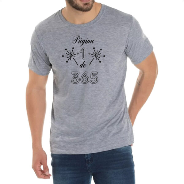 Camiseta Cinza Ano Novo pagina 1 de 365 - Imagem 2