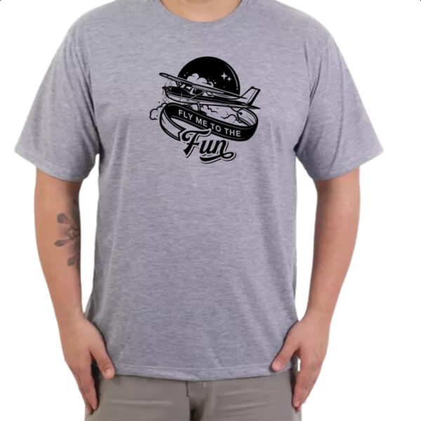 Camiseta Cinza Aviao fly me to the fun - Imagem 3